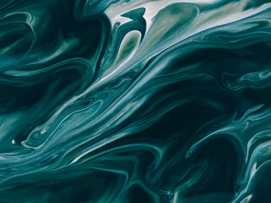 Tidewater Green Creative Abstract Hand Painted